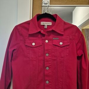 Calvin Klein Red Denim Jacket